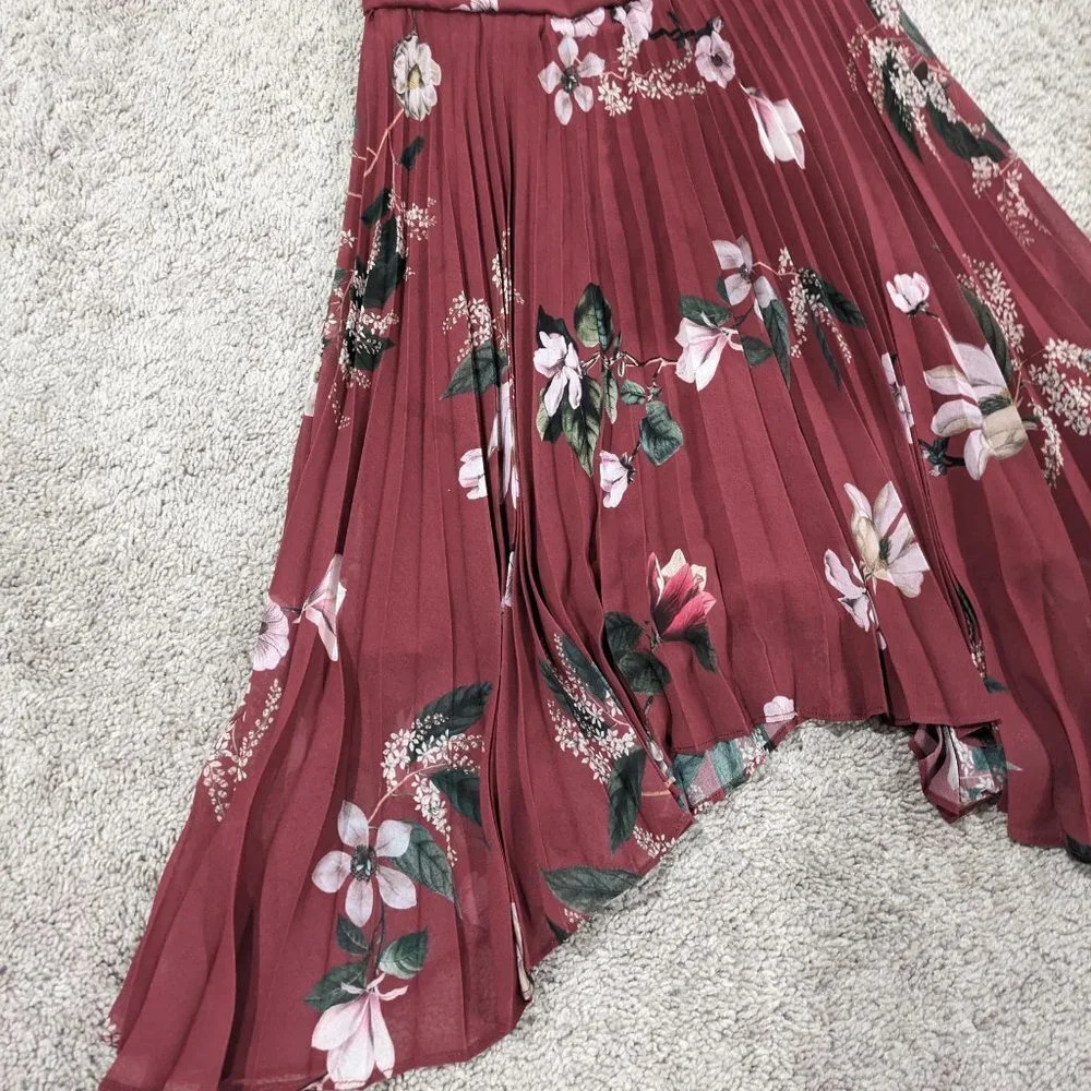 Keepsake Last Dance Ruffle Mini Dress‎ in Marsala Garden Floral Size XS - Picture 2 of 10